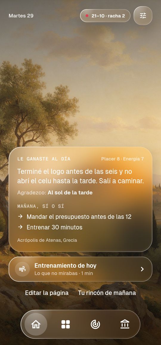 Jornada cerrada: la página del día, la gratitud y las promesas para mañana