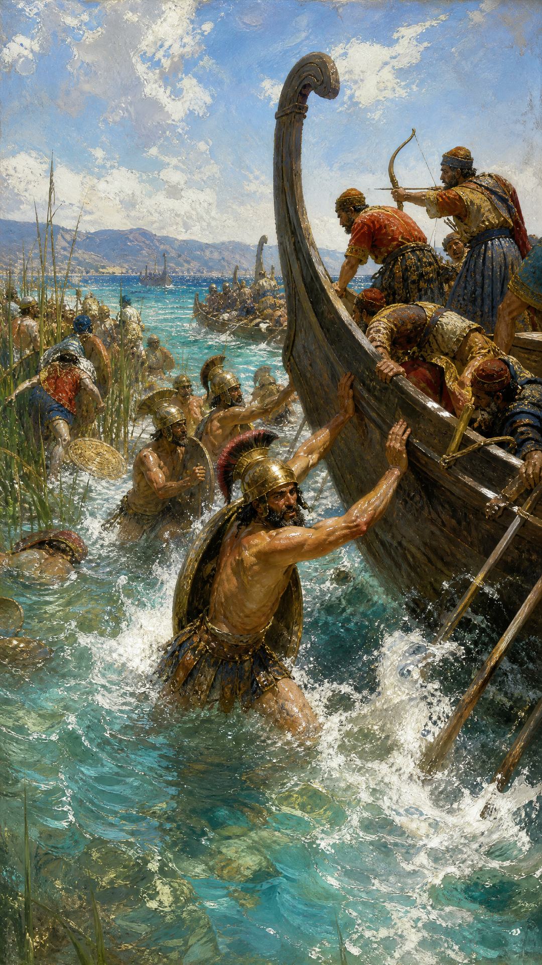 Recreación al óleo: Maratón
